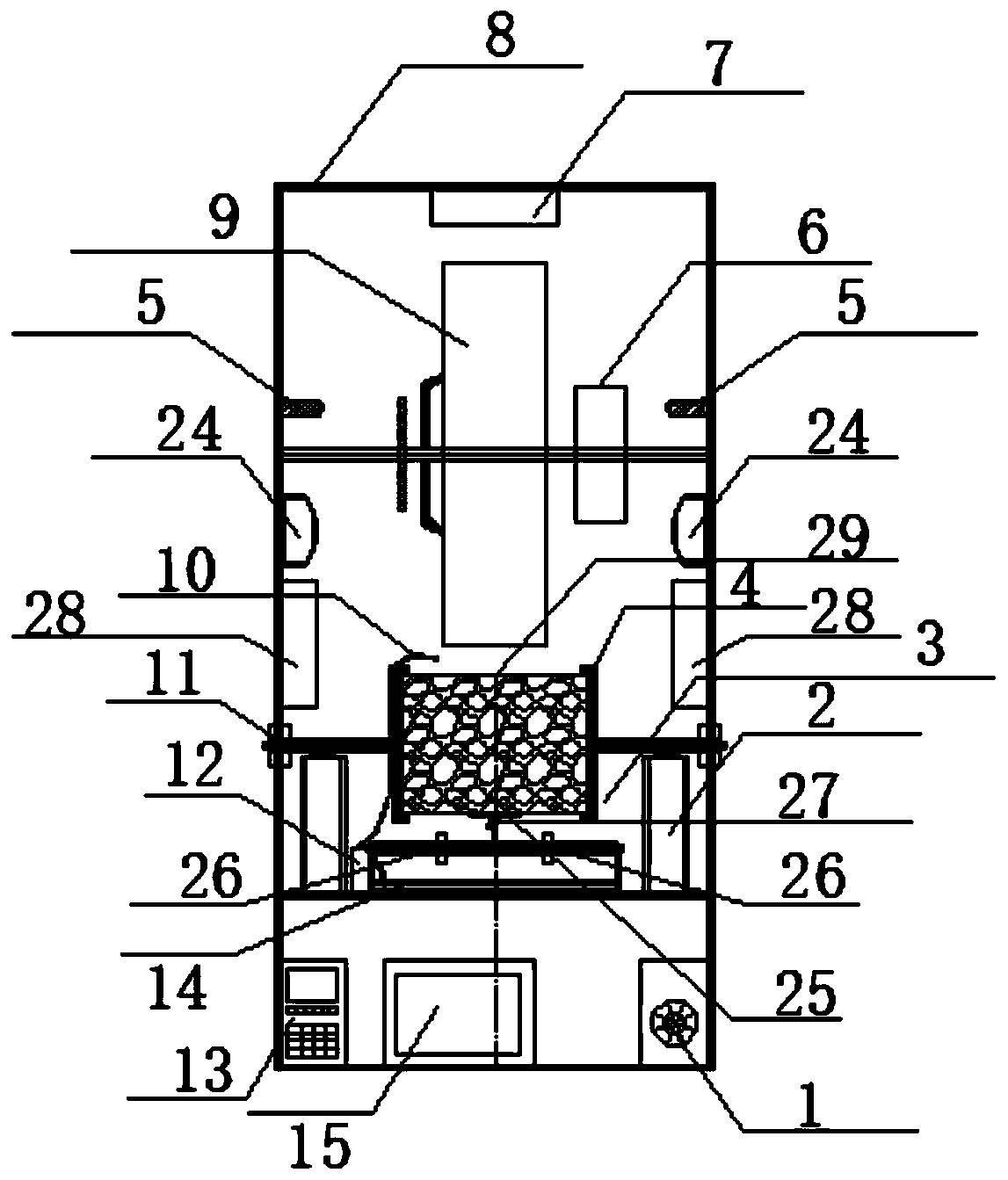 An accelerated loading device and method for indoor testing of pavement materials
