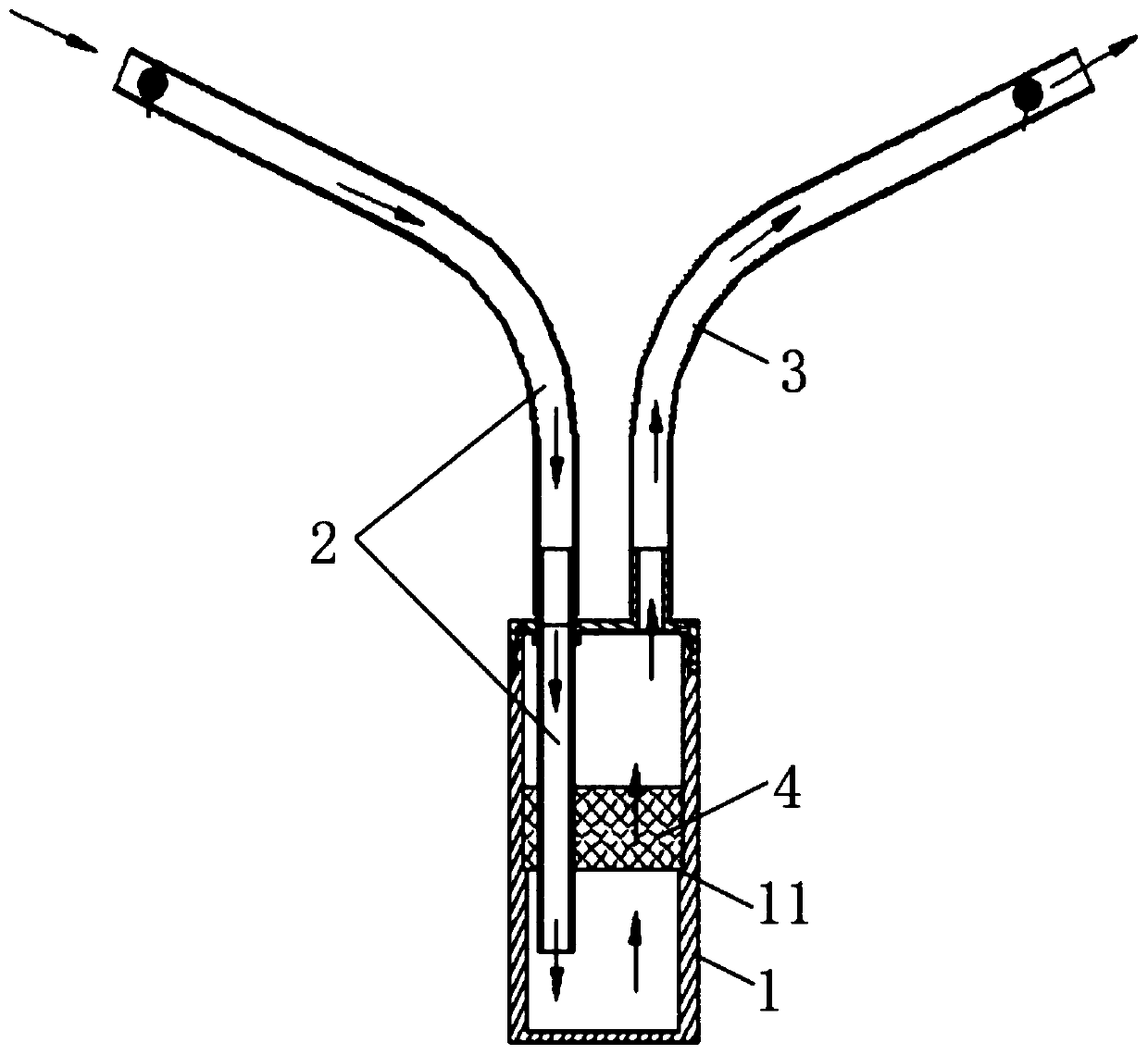 Oil-gas separation device for testing oil-gas separation efficiency of engine