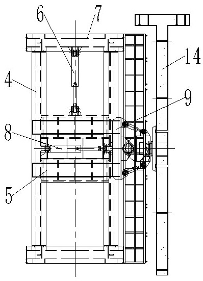 Shield tunnel prefabricated mid-partition mounting device