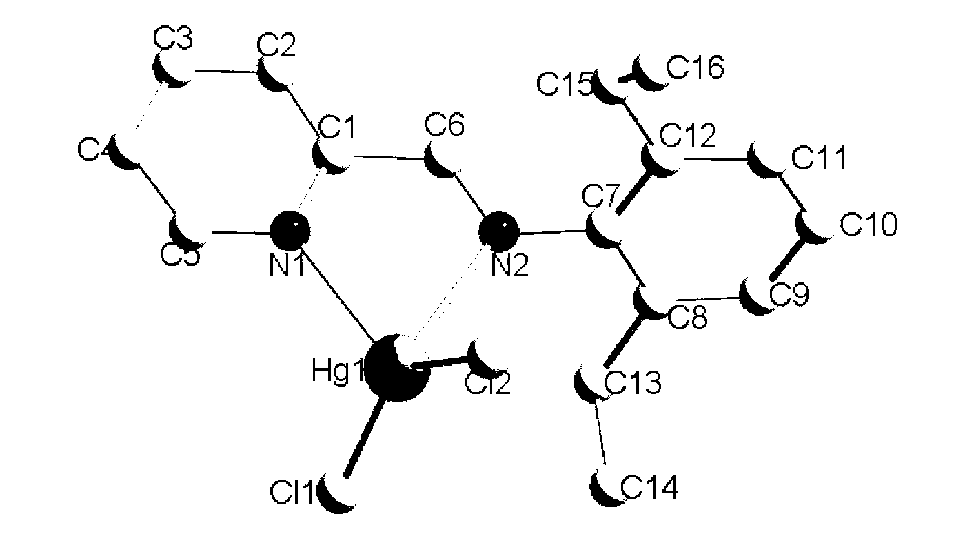 Blue organic light emitting materials o-pyridine condensed 2,6-substitued monoamine mercury complexes and preparation method thereof