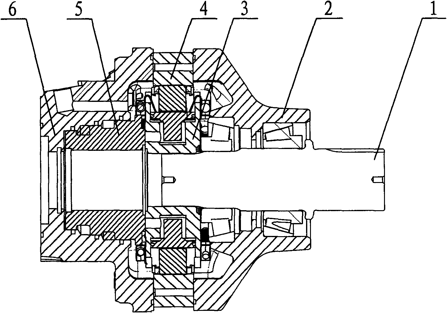 Plunger hydraulic motor with automatical initiative input and driven state switchover