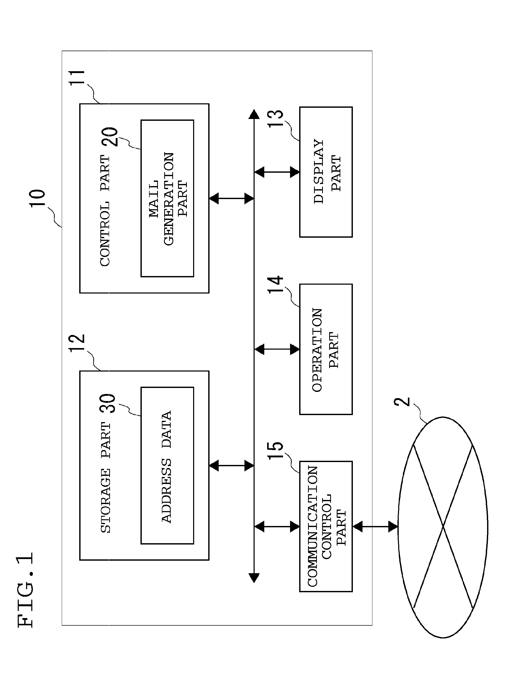 Electronic mail sending device