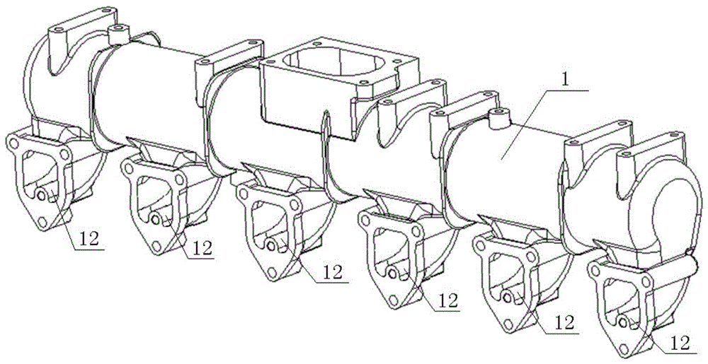 Multi-point injection intake manifold for gas engines