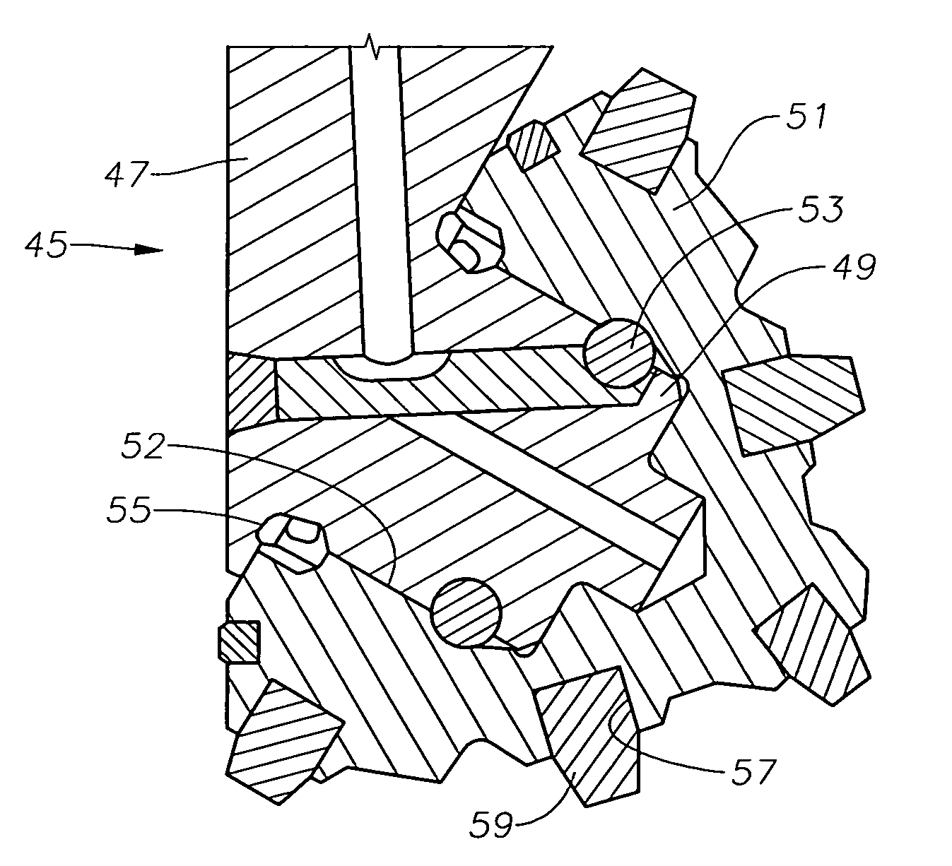 Cemented tungsten carbide rock bit cone