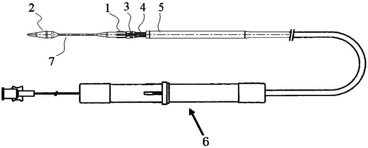 Interventional cardiac valve conveying device capable of repeating positioning