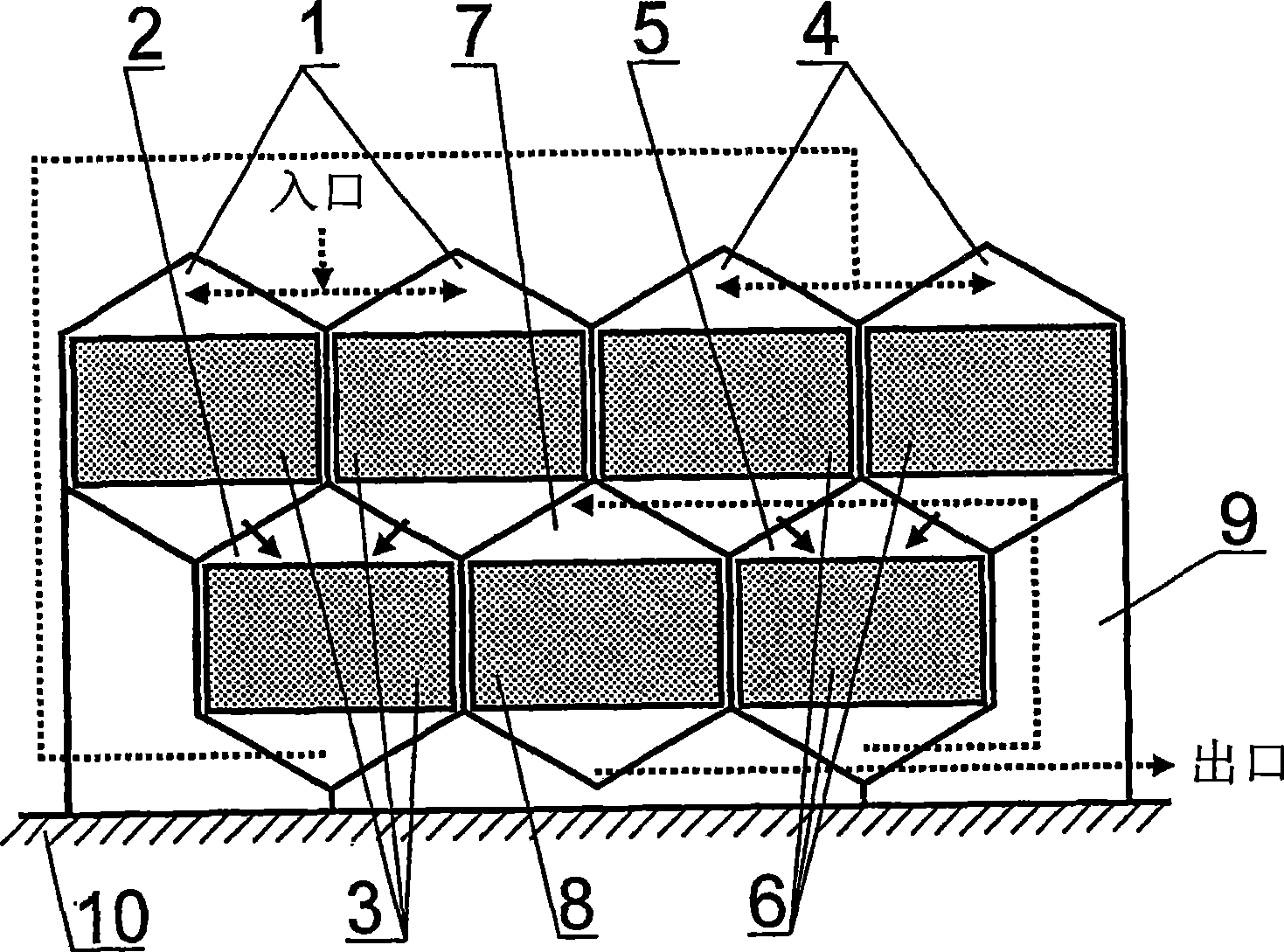 Multisection filtering device