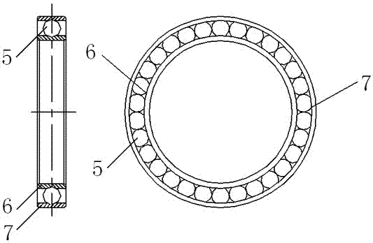 A flexible bearing based on full ball design, its application and assembly method