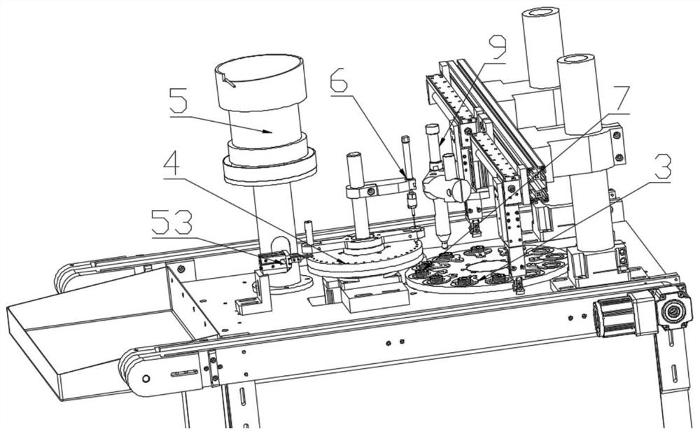 Planet wheel roller pin press-fitting machine