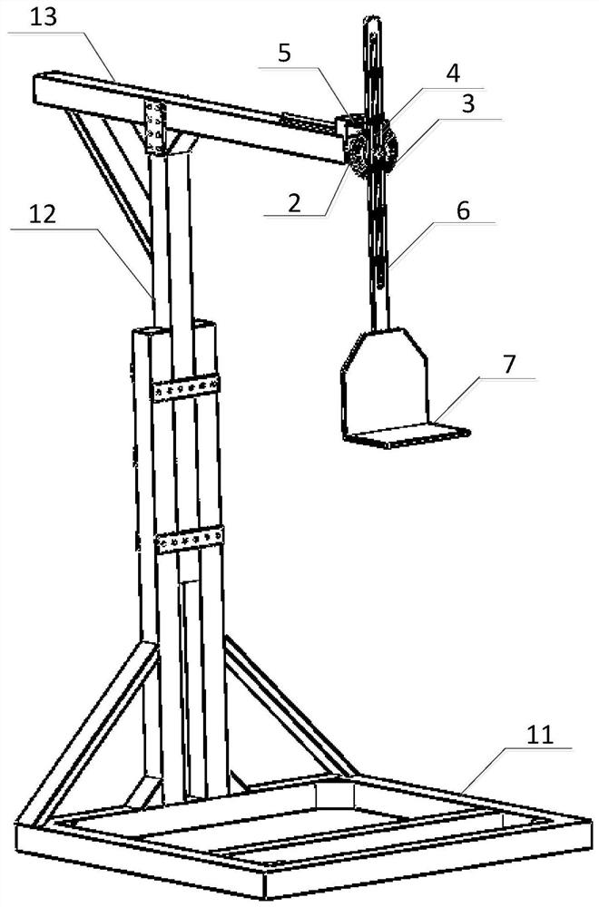 A large dynamic performance testing device and method of an inertial measurement unit