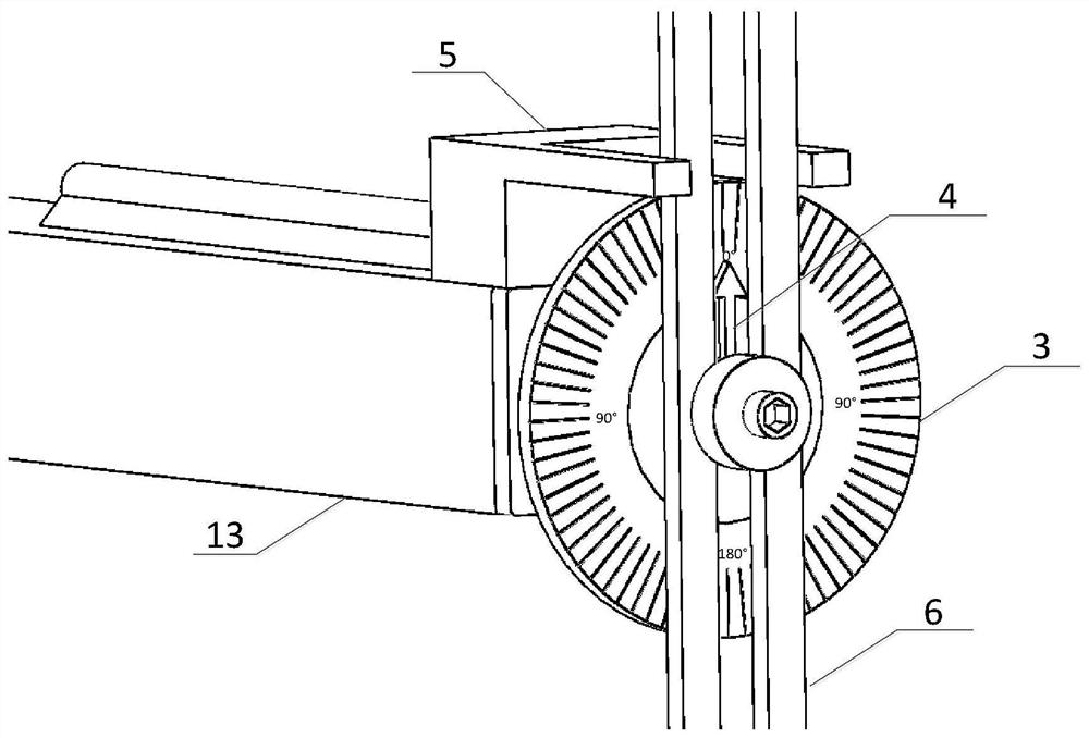 A large dynamic performance testing device and method of an inertial measurement unit