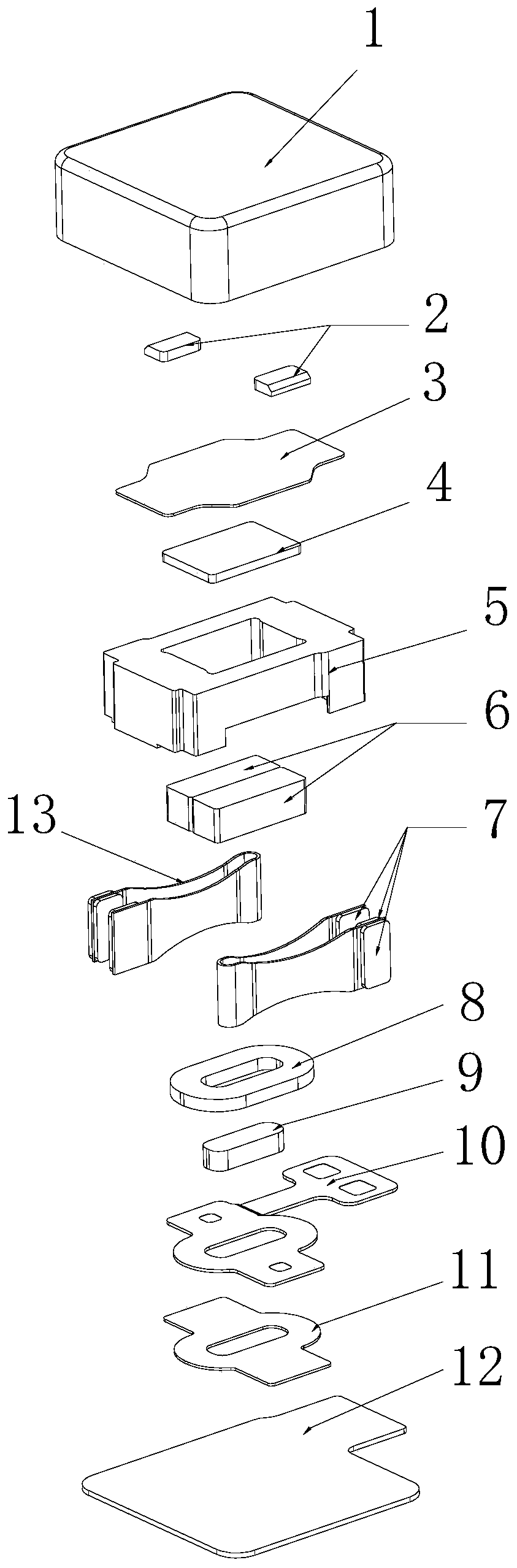 Horizontal linear vibration motor and implementation method thereof