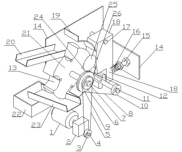 Device for knocking and splitting diamond synthetic block