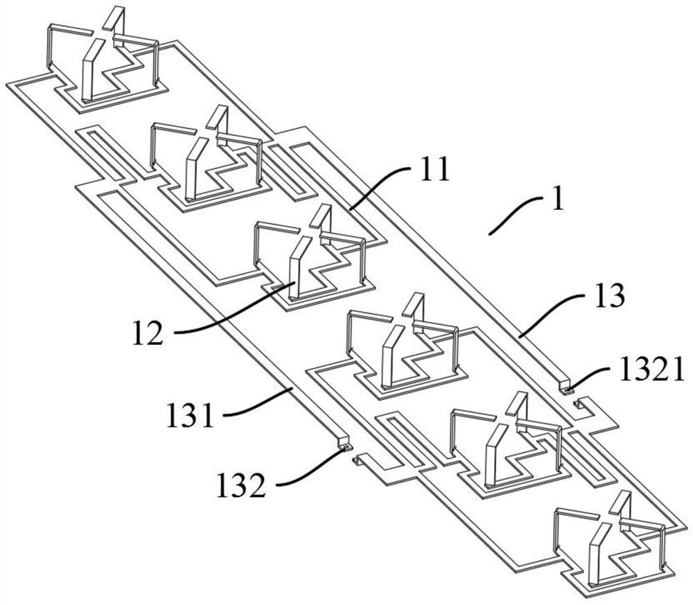 Power division network, 5G antenna module and assembling method of 5G antenna module