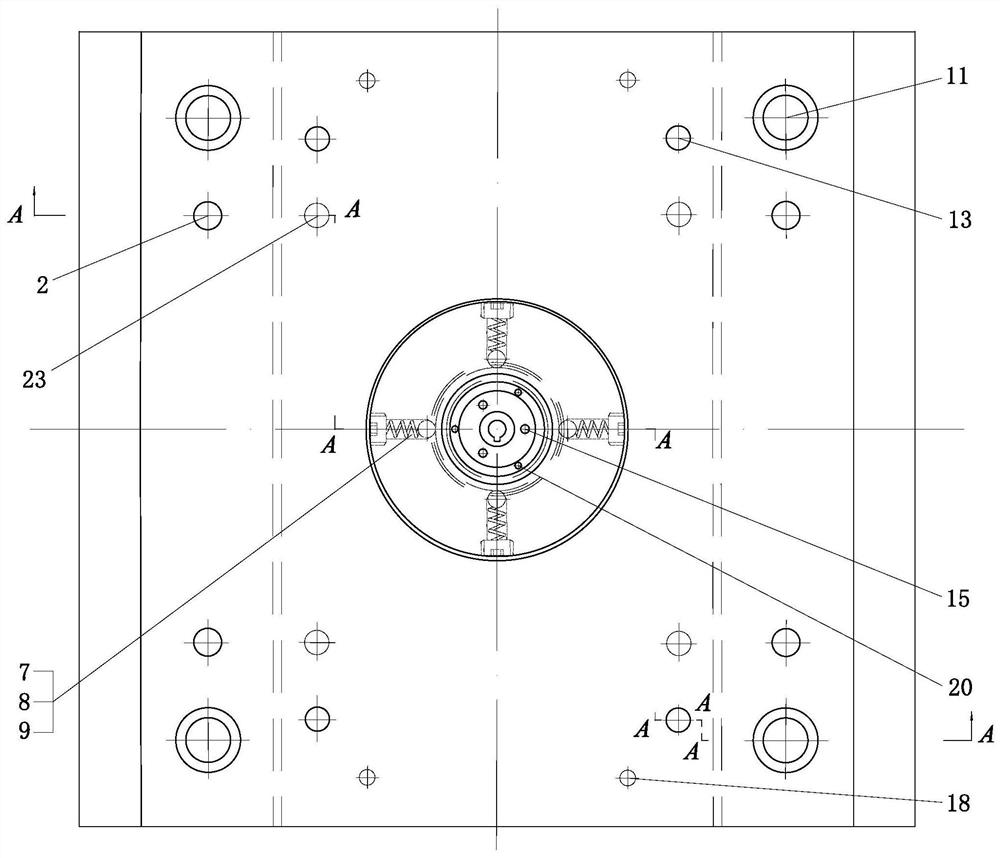 A helical gear plastic part demoulding device and method with ejector assisting cavity rotation