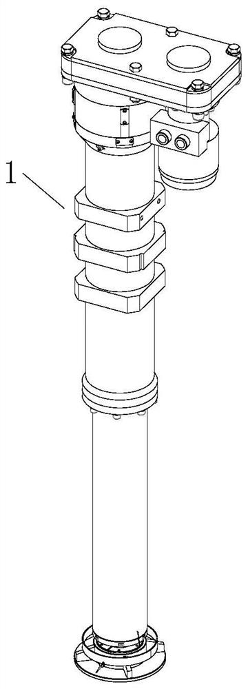 Heavy vehicle-mounted leveling leg with compact structure