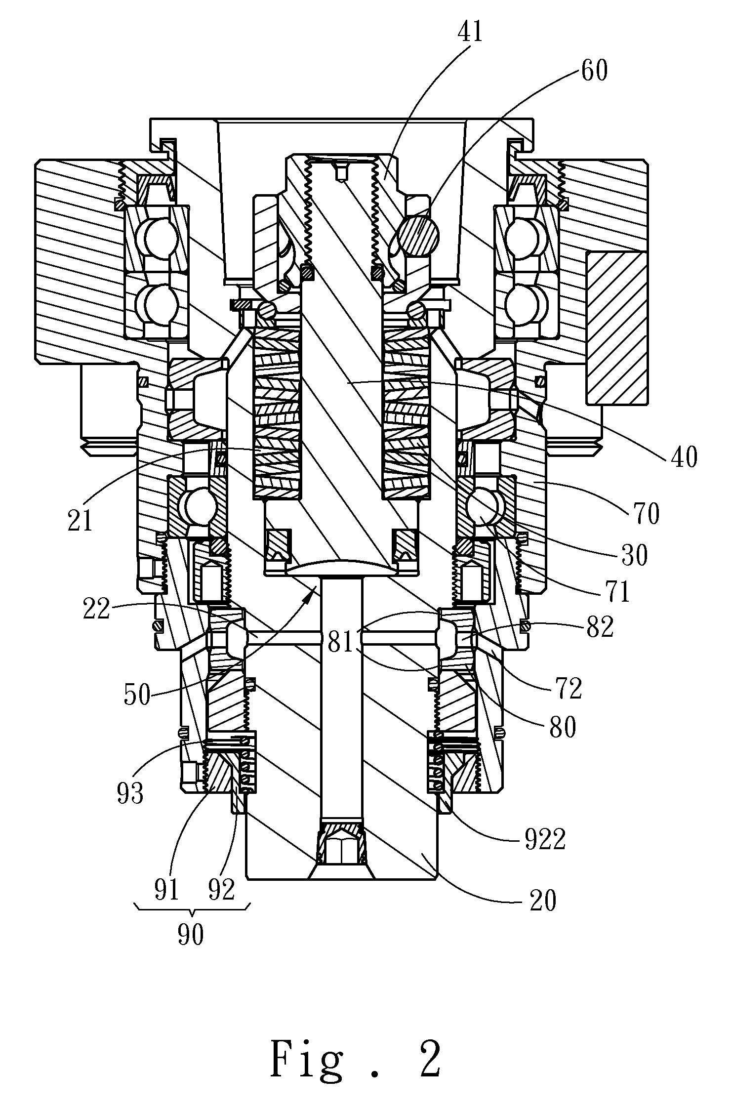 Tool clamping device of tool seat