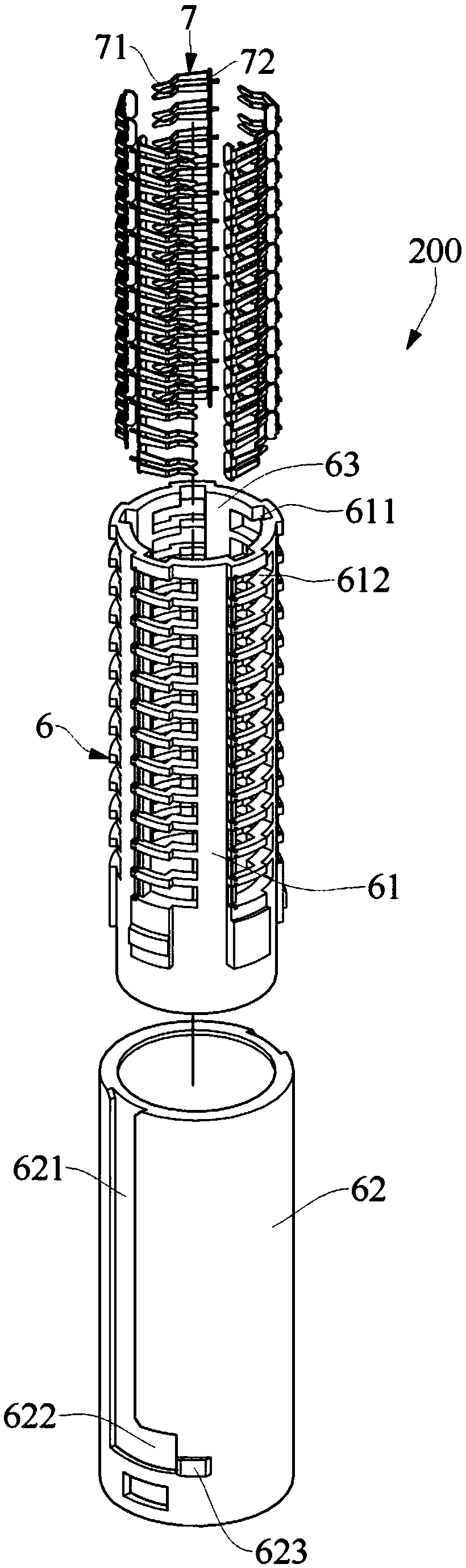 High-density contact point connecting device