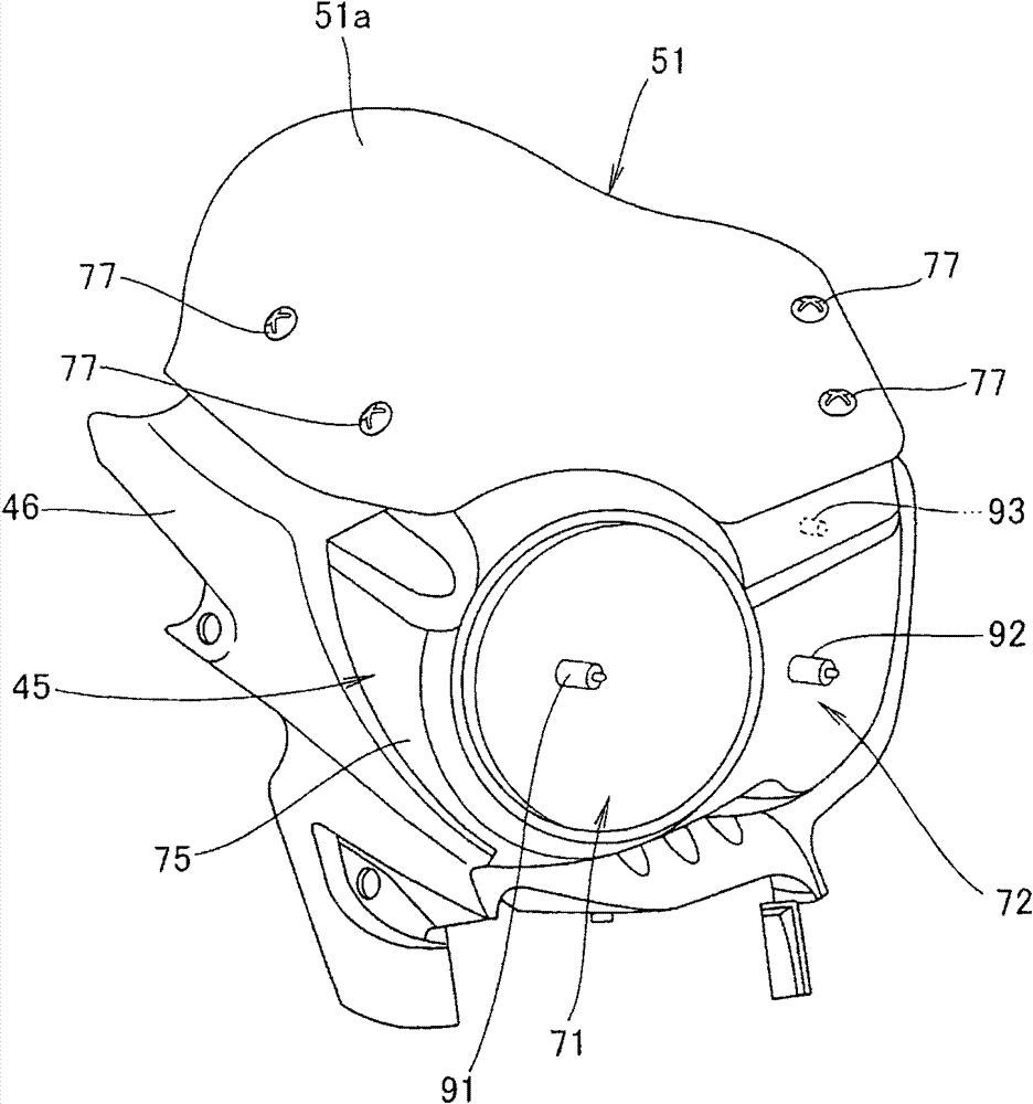 Head-light structure of motive bicycle