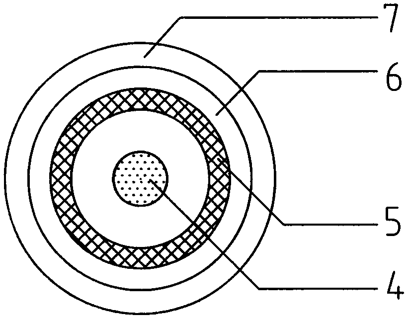 Sensor with permanent depth marks on connecting wires
