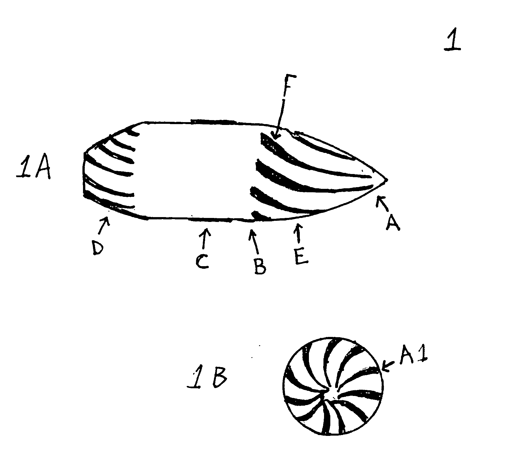 Bullet or Projectile With Spiral Grooves
