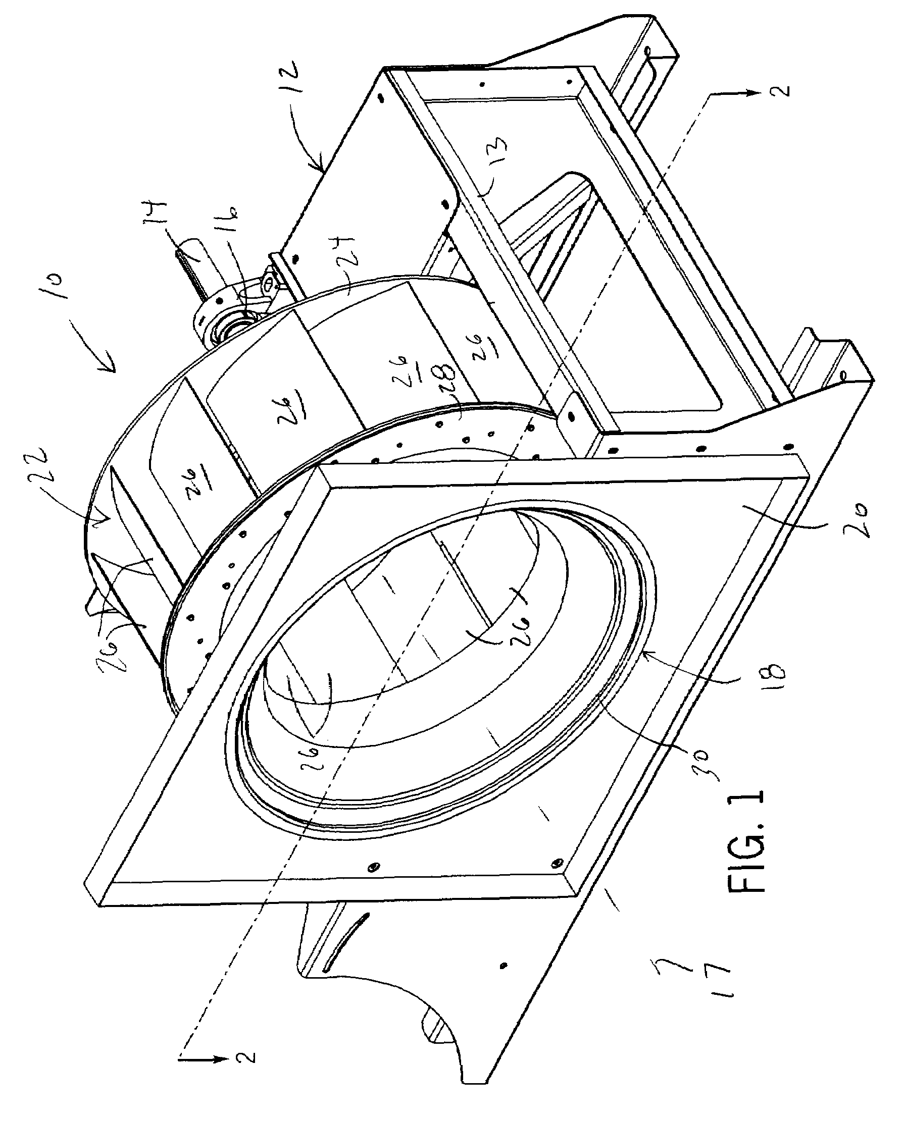 Centrifugal fan with turbulence inducing inlet bell