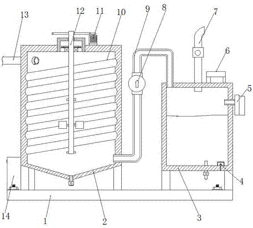 Wastewater treatment device for polyester yarn spinning production