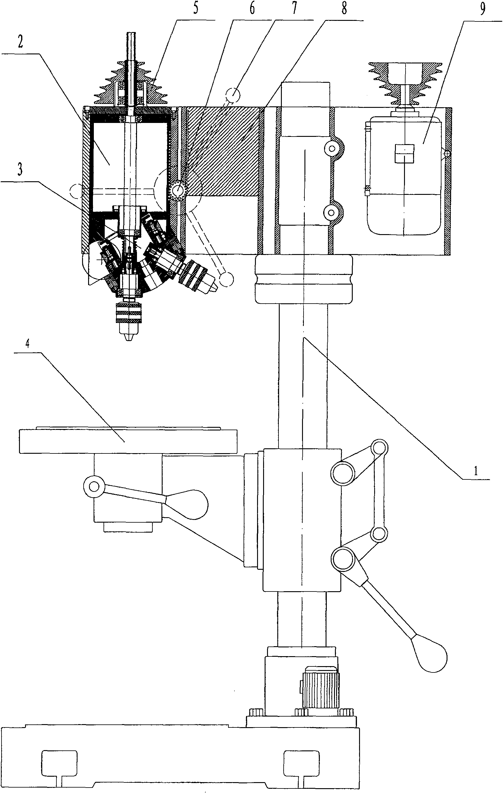 Multi-phase numeric controlled borer with automatic tool changer