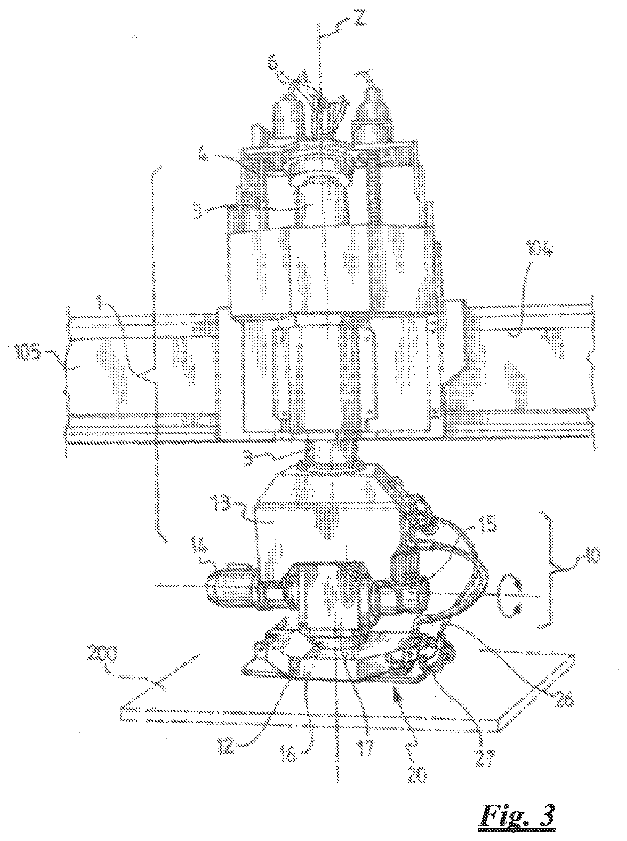 Tool-holder unit of a machine for machining block or slab materials, machine including such unit and method for machining block of slab materials