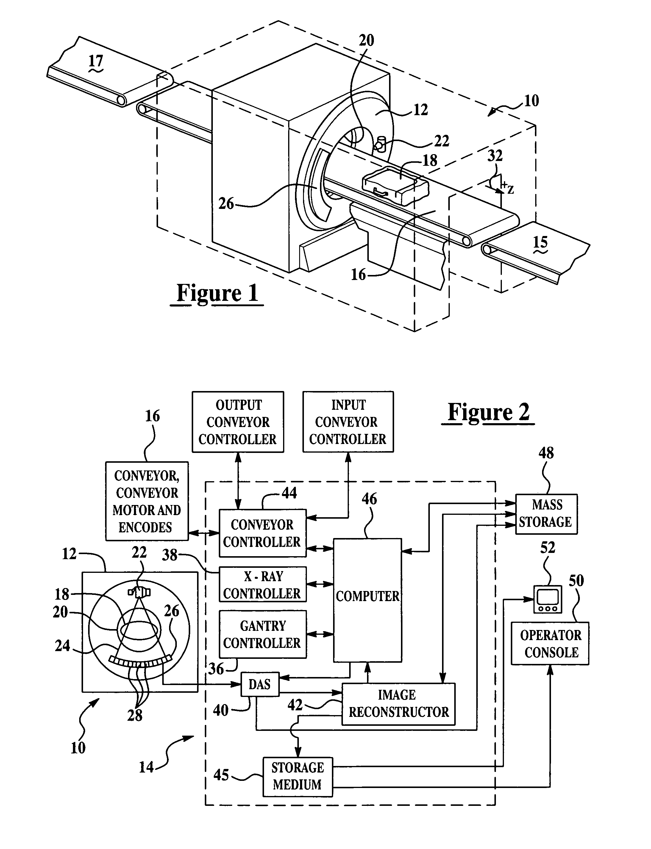 Apparatus and method for controlling start and stop operations of a computed tomography imaging system