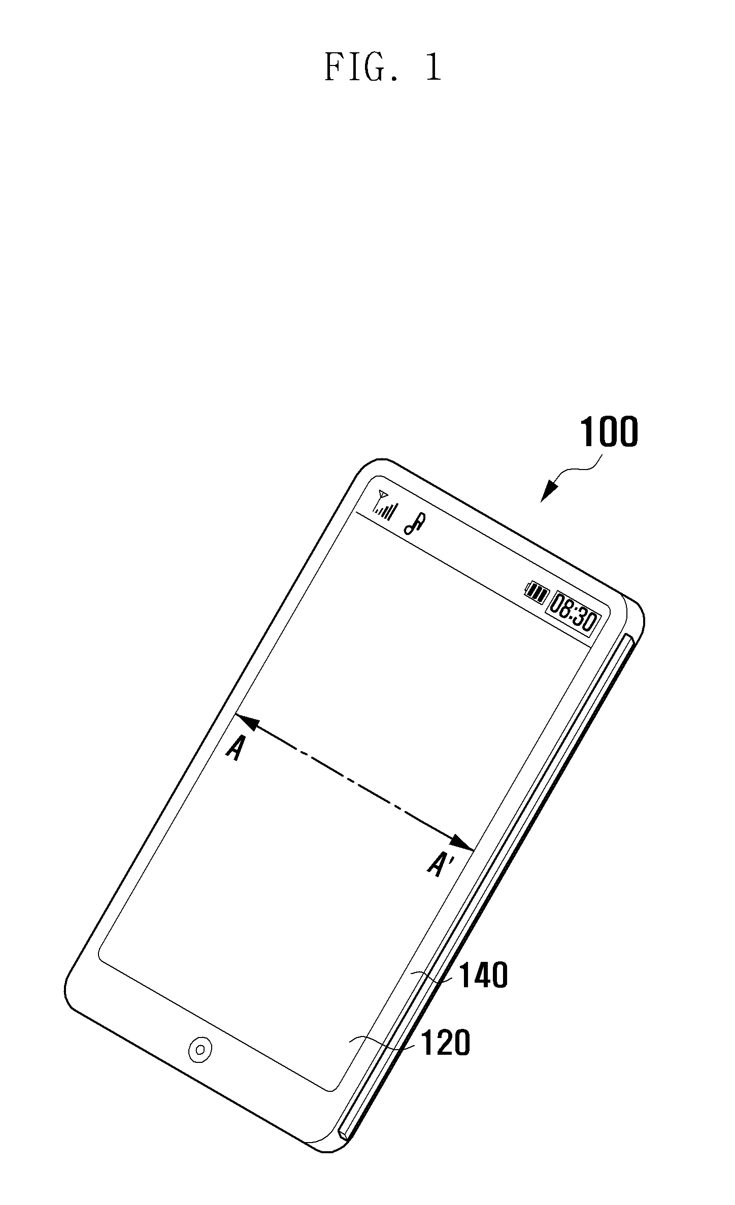 Slim type touch panel and mobile terminal including the same