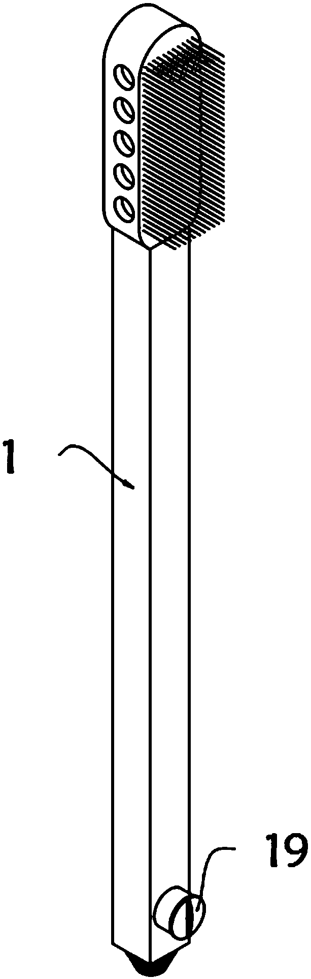 Visual disposable brush rod for oral nursing of critically ill patient