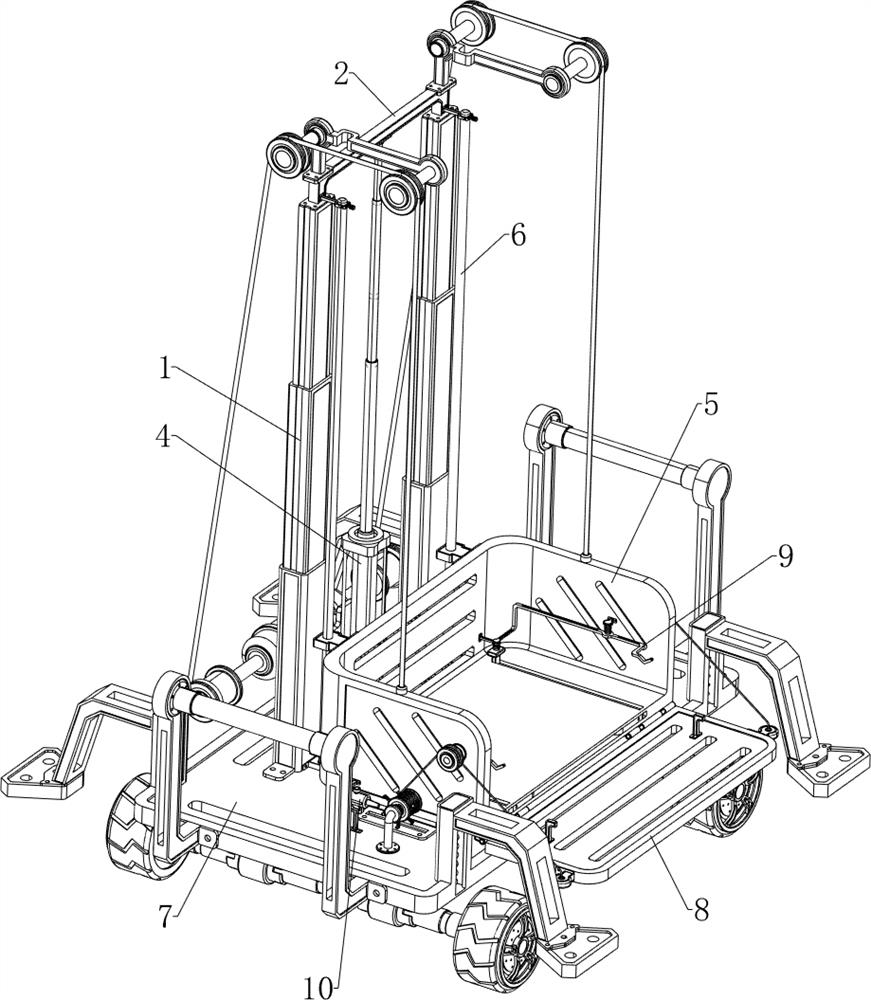 Elevator with positioning and anti-falling functions for constructional engineering
