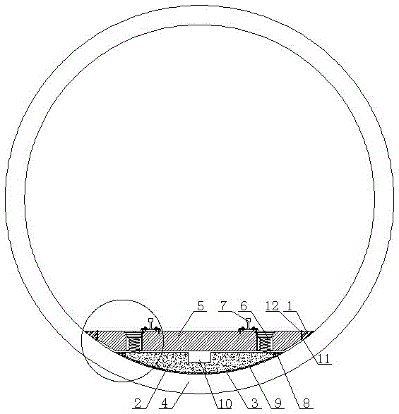 Track system floating vibration isolation structure