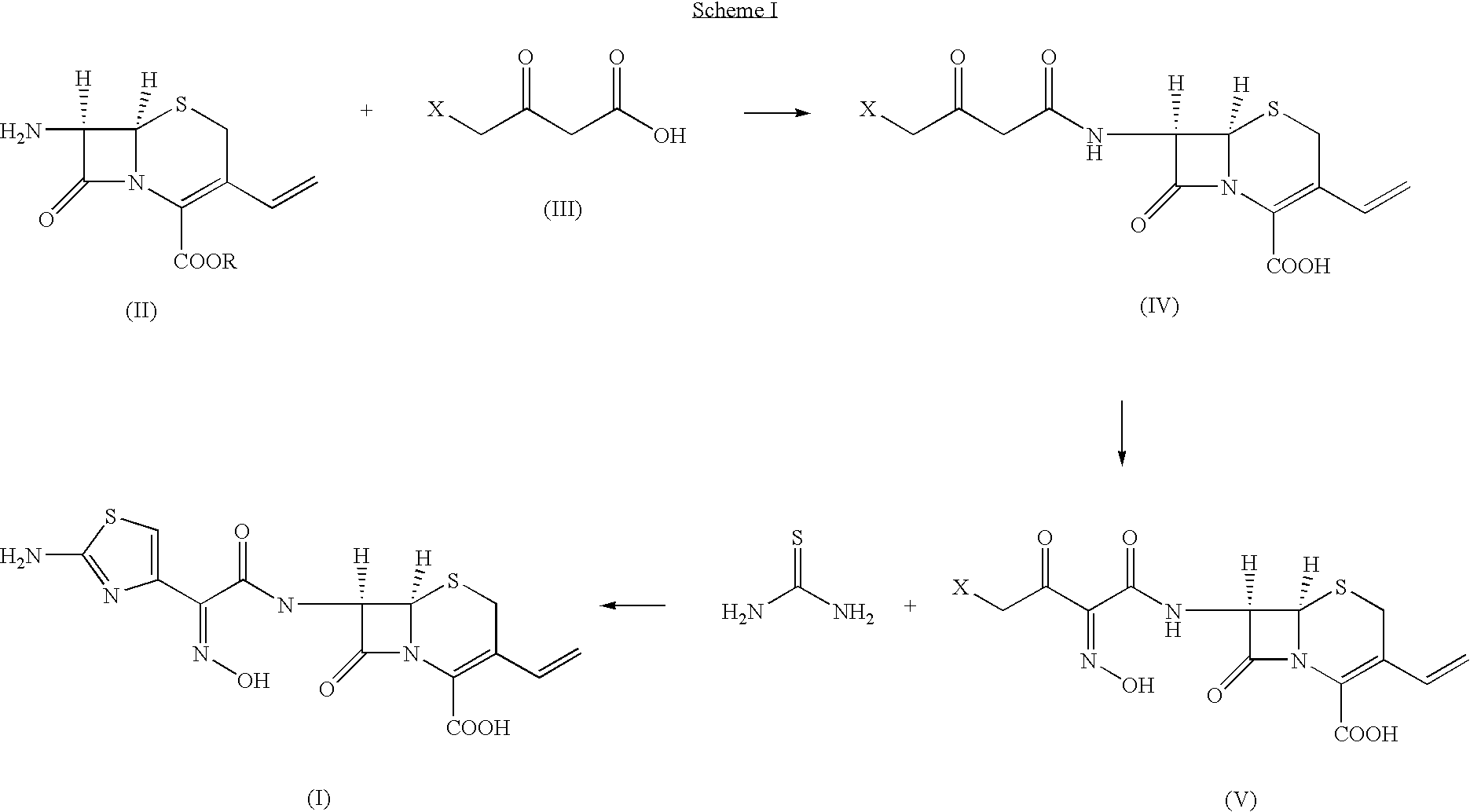 Amorphous hydrate of a cephalosporin antibiotic