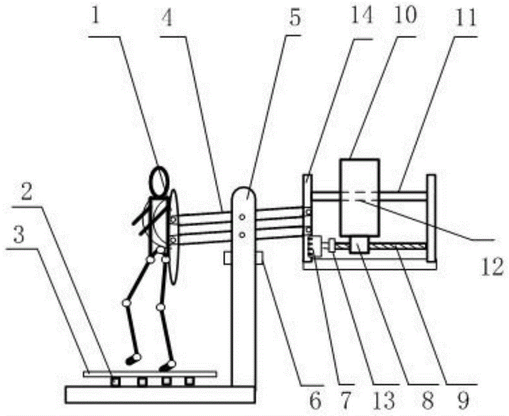 Self-adaptive weight loss mechanism and control method for lower limb gait rehabilitation training