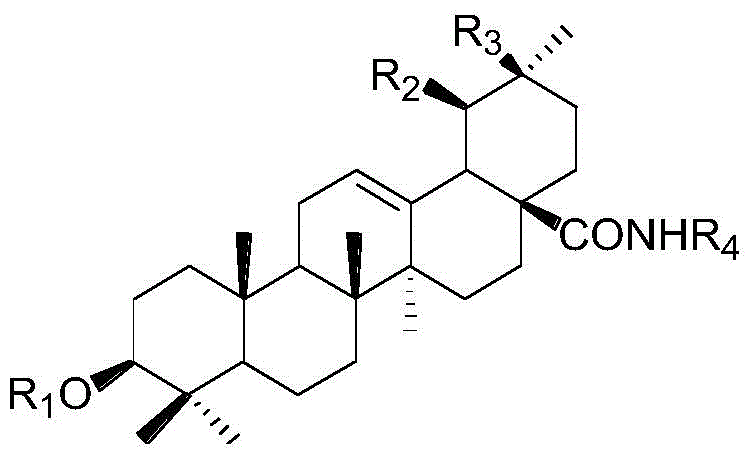 3‑Monouronic acid oxyglycoside oleanane type and ursane type triterpene saponin derivatives and preparation method and application thereof