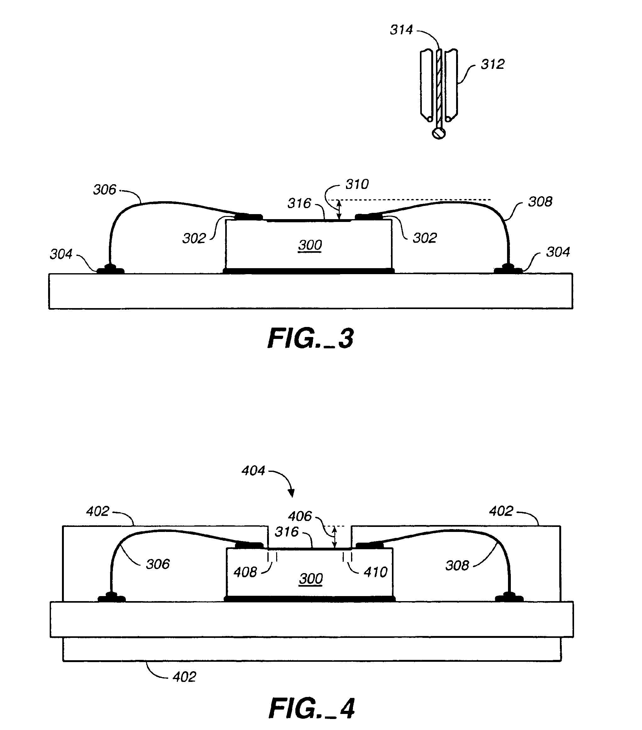 System for providing an open-cavity low profile encapsulated semiconductor package