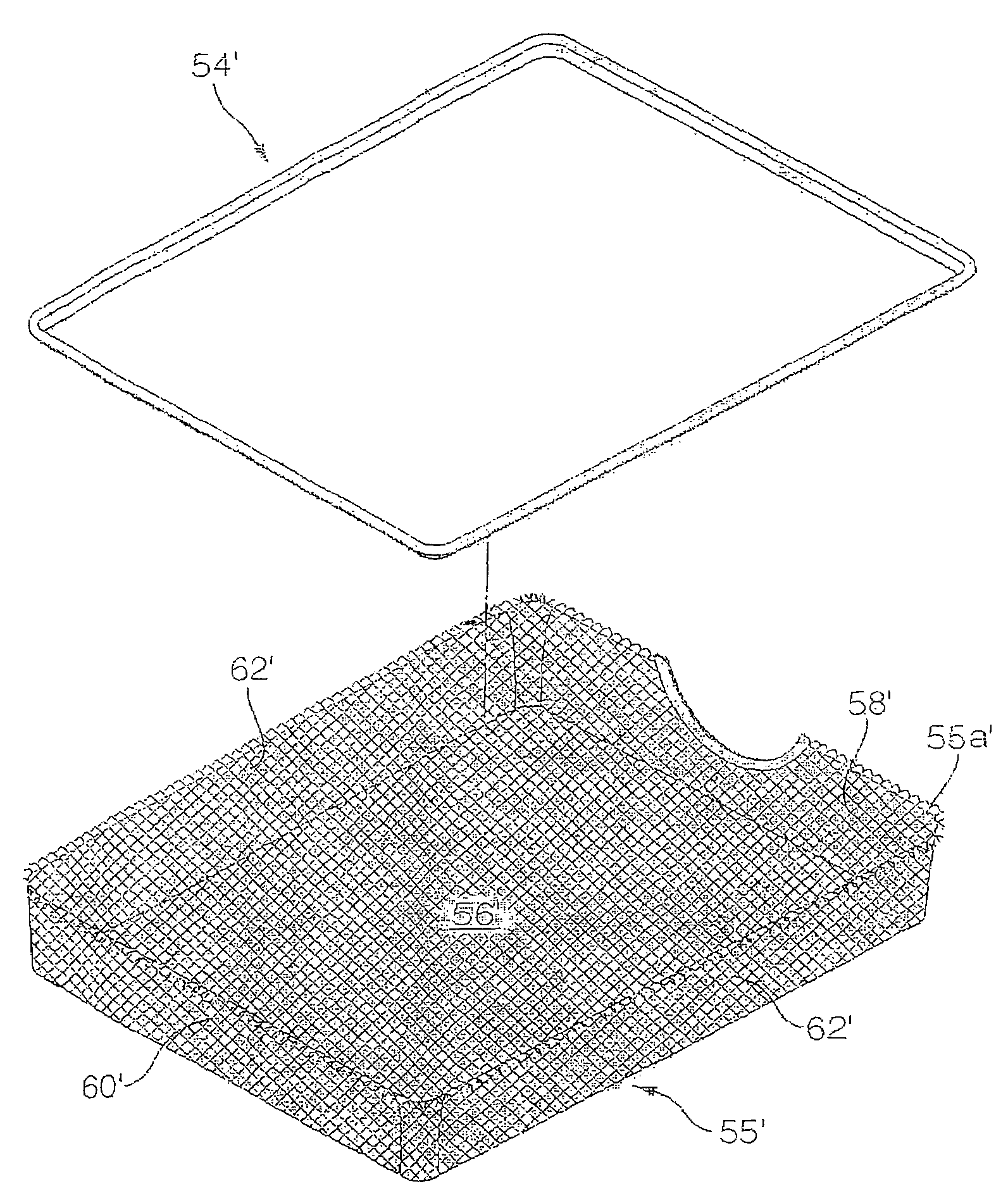 Method for making mesh containers with a rail and mesh container formed therefrom