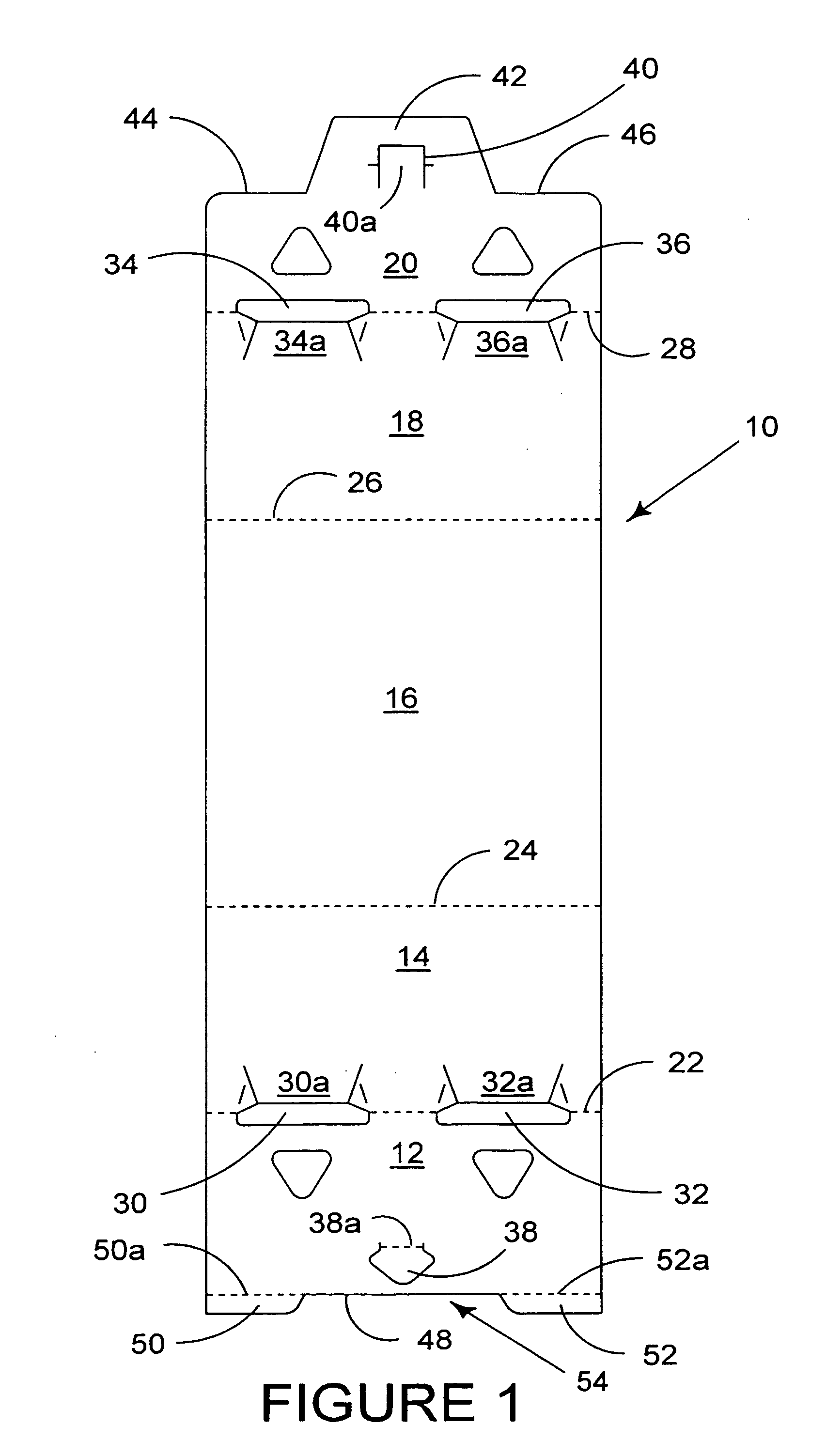 Carton with overlapped base panels and blank therefor