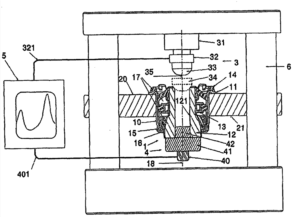 Method and device for monitoring the quality, particularly the stiffness and the phase, of a hydroelastic joint