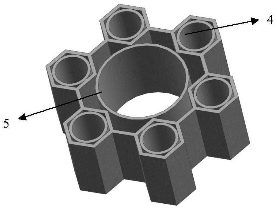Carbon fiber tube reinforced external self-similar fractal composite electromagnetic shielding honeycomb structure plate