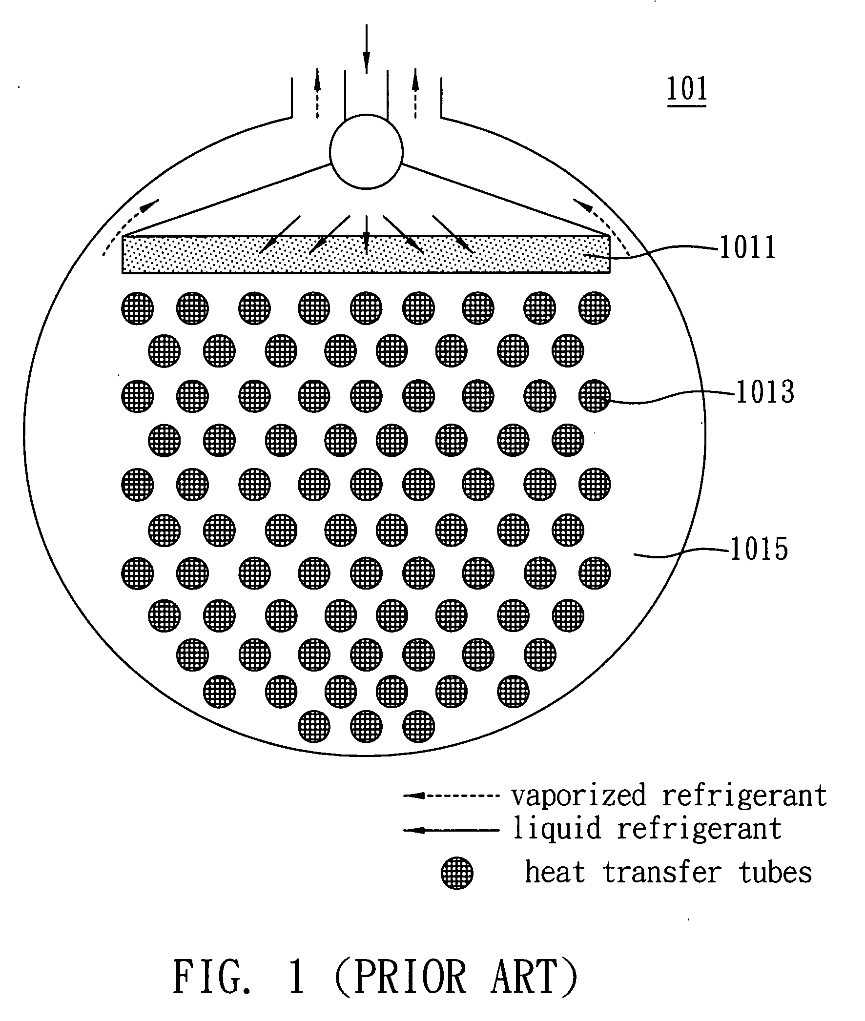 Spray type heat exchange device
