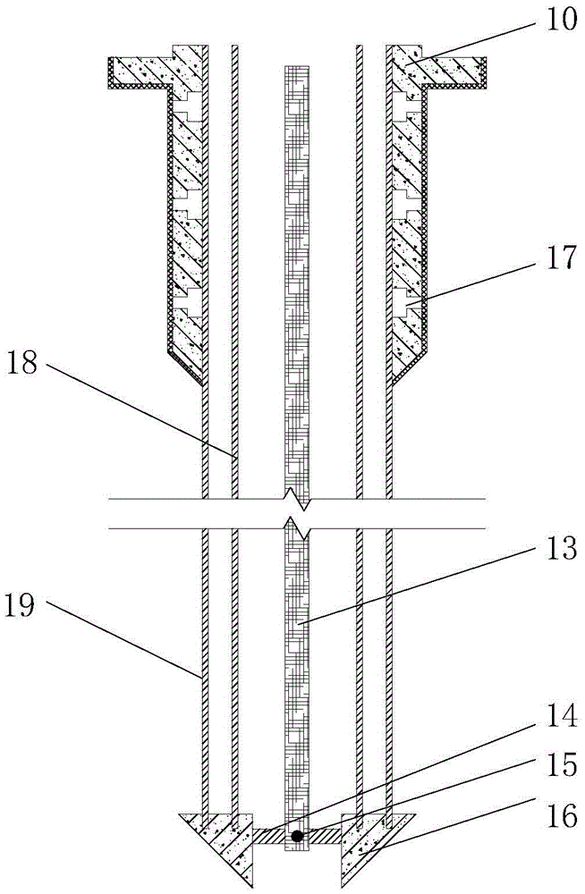 Drainage cast-in-situ concrete thin-wall pipe pile construction method