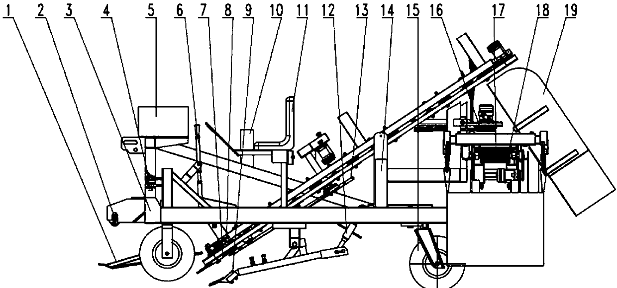Traction-type garlic combine harvester for garlic in small and large lines