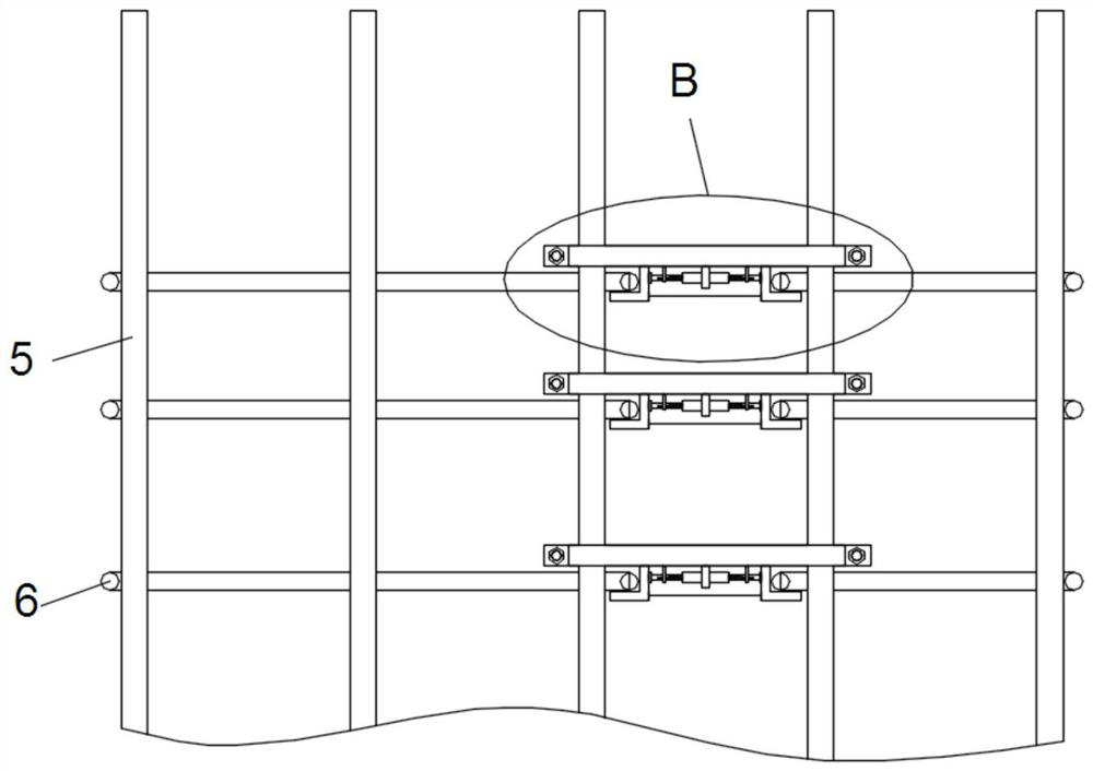 Construction method for basement buttress stirrups and steel plate waterstops