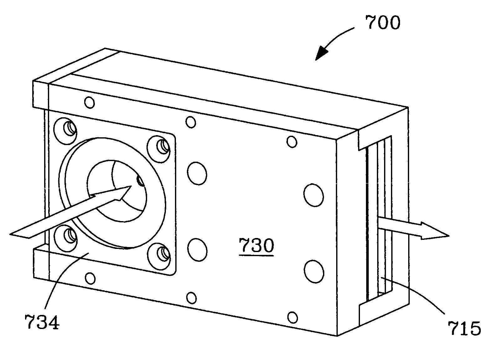 Interface and process for enhanced transmission of non-circular ion beams between stages at unequal pressure