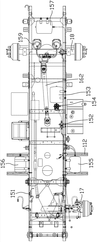 Long head four-wheel drive engineering vehicle