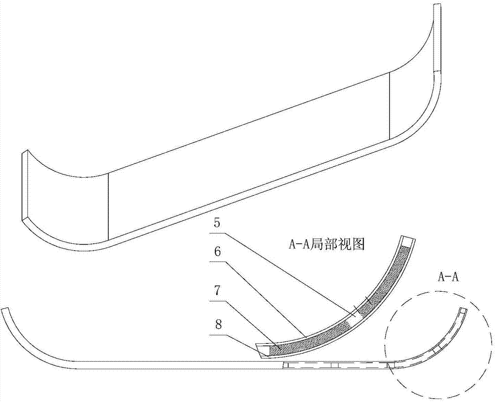 Foamed reinforced composite material structure vacuum co-injection integral forming method