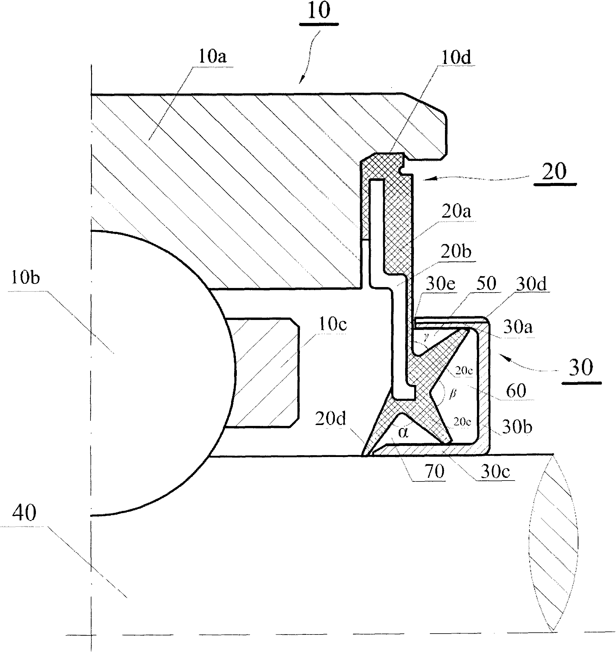 Automobile water pump bearing sealing device