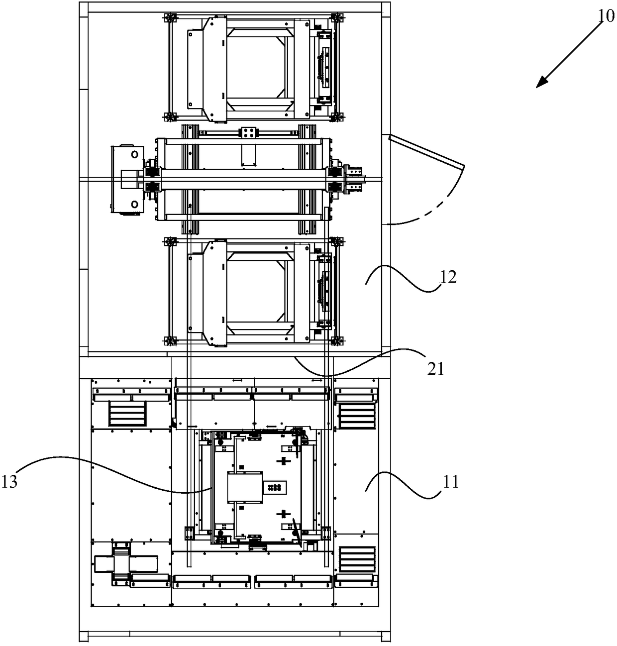 Lifting door device, control method thereof and battery changing station